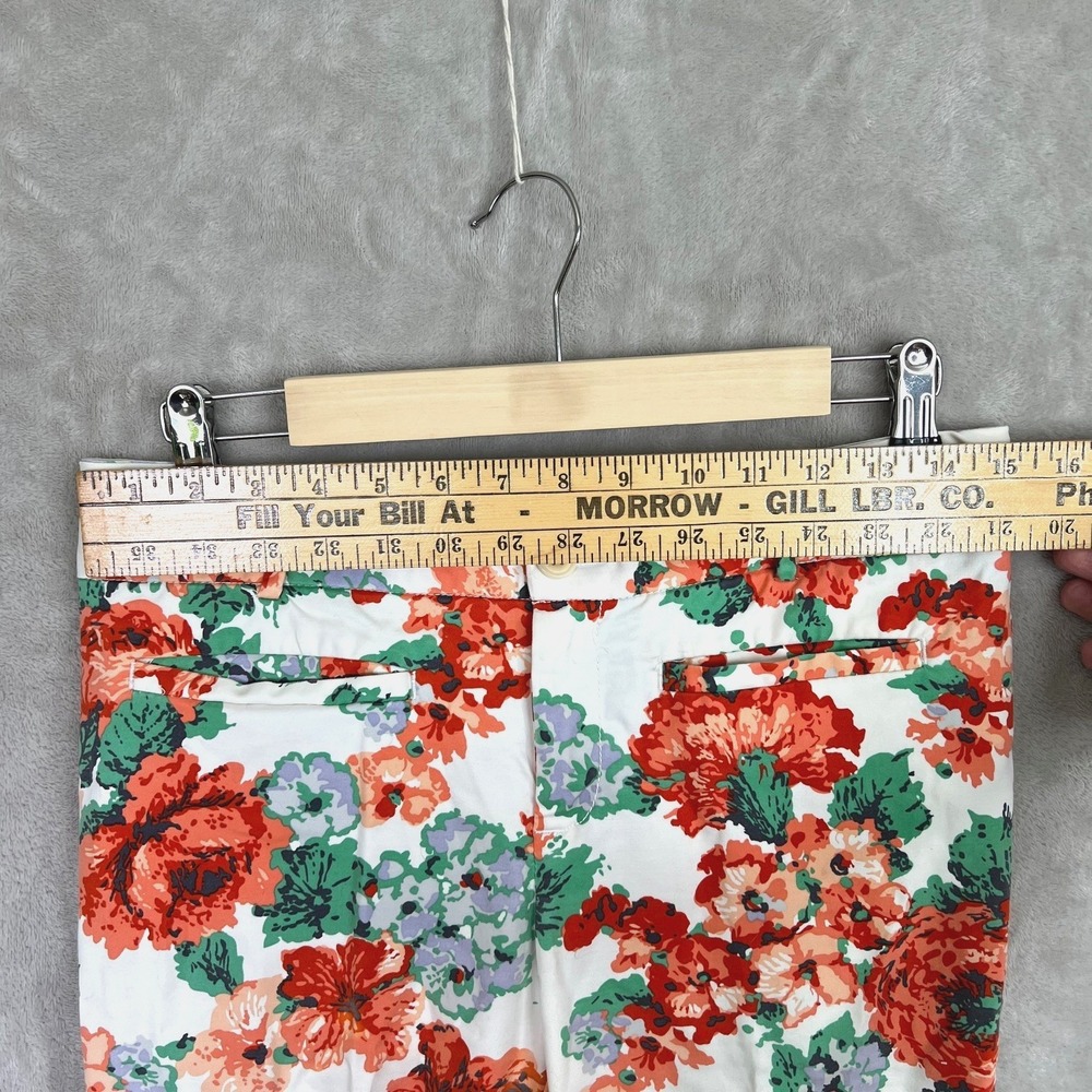 Anthropologie Cartonnier Pants Women's Floral Crop Slacks Sz 6 Bloomcore Cottage - Picture 4 of 10